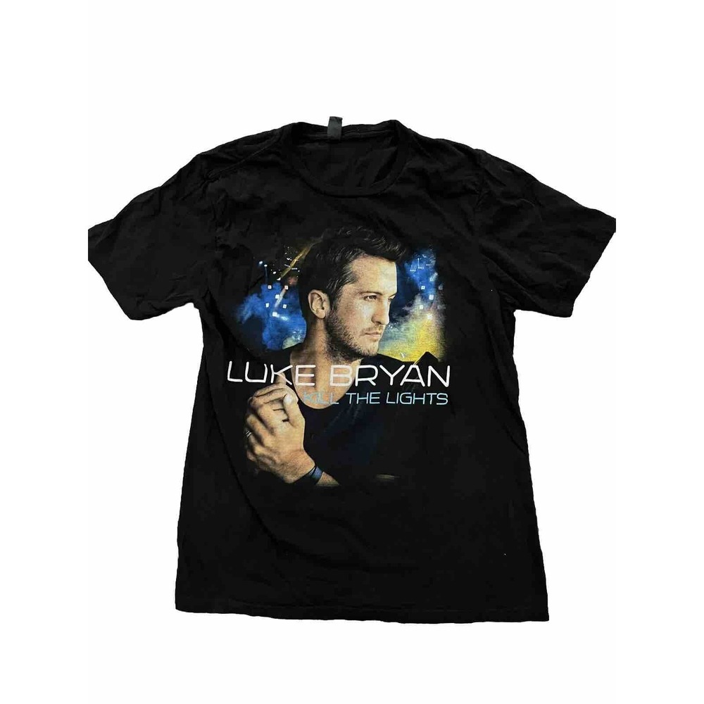 Luke Bryan Kill the Lights Concert Tour T Shirt Women’s Black Size Medium M
